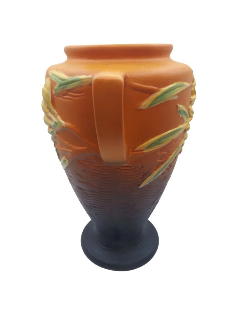 Roseville Pottery Vase Freesia Two Handle Pedestal Floral Vintage Reproduction